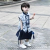 Boys' streetwear retro set 2024 Summer New Children's Hanfu top Children's Chinese style Tang suit details Picture